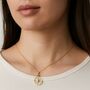 Personalised 9ct Gold Compass Pendant – Two Tone Travel Keepsake, thumbnail 2 of 8
