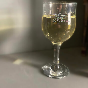 18th Birthday Gift Engraved Wine Glass, 2 of 6