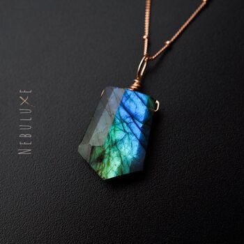 Natural Labradorite Necklace, 4 of 10