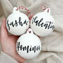 Personalised Calligraphy Christmas Bauble, thumbnail 3 of 9