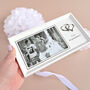 Personalised Wooden Engagement Frame With Hearts, thumbnail 3 of 3