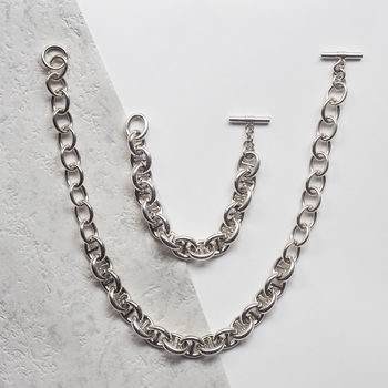 Sterling Silver Chunky Chain Bracelet, 2 of 3