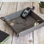 Stag Name Snap Up Pu Leather Desk Tidy Storage Tray, thumbnail 5 of 6