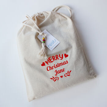 Personalised Christmas Napkin Gift Set, Handwoven Tea Towels, 2 of 12