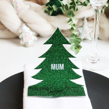Personalised Christmas Tree Personalised Place Setting, 4 of 9
