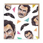 Selleck And Moustache Pattern Greetings Card, thumbnail 2 of 2