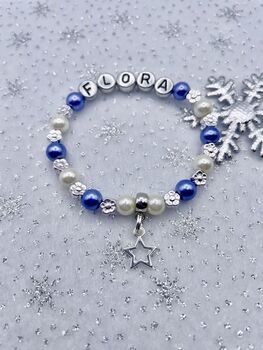 Personalised Heart Or Star Charm Bracelet, 8 of 12