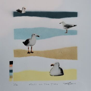 'Gulls On The Tide' Original Limited Edition Coastal, 3 of 10