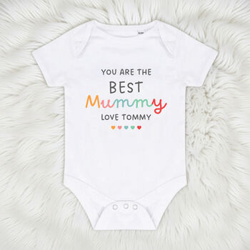 Bright You Are The Best Mummy Personalised Baby Vest, 2 of 5