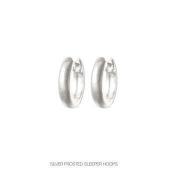 Gold Or Silver Sleeper Hoop Earrings, 4 of 7