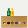 Set Of Six Christmas Mini Olive Oils Gift Box, thumbnail 1 of 8