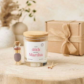 Birthday Gift Candle Set With Name And Age, 2 of 5