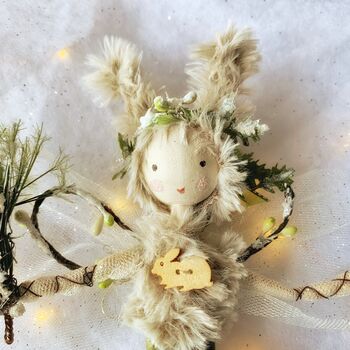 Christmas Woodland Bunny Fairy Tree Topper, 5 of 11