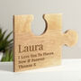 Personalised Wooden Jigsaw Coaster – I Love You To Pieces Gift, thumbnail 1 of 2