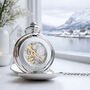 Personalised Wedding Dual Opening Pocket Watch For Dad Or Groom, thumbnail 3 of 5
