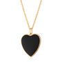 Black Heart Necklace With Slider Clasp, thumbnail 3 of 7