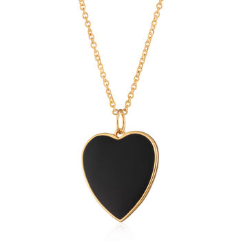 Black Heart Necklace With Slider Clasp, 3 of 7