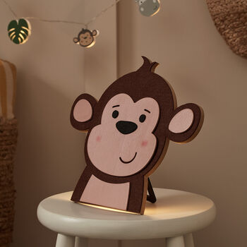 Monkey Dimmable LED Battery Children's Wall Night Light, 2 of 8