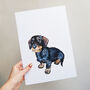 Wired Dachshund Print, thumbnail 1 of 3