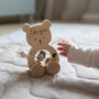 Personalised Wooden Natural Teddy Motor Pull Toy, thumbnail 3 of 3