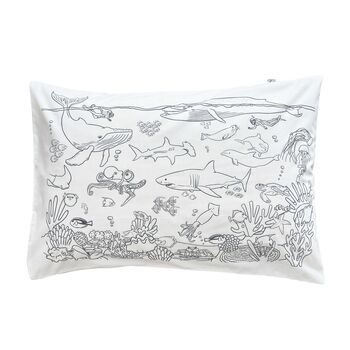 Under The Sea Pillowcase Kit + 10 Pens Colour And Learn, 6 of 9