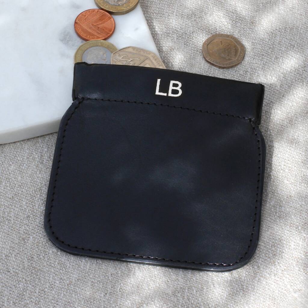 Men's Personalised Italian Leather Coin Purse By Hurleyburley man