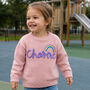 Personalised Kids Name Rainbow Knit Jumper Hand Felted, thumbnail 8 of 11