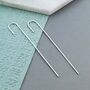 Sterling Silver Minimalist Ear Pin Earrings, thumbnail 2 of 9