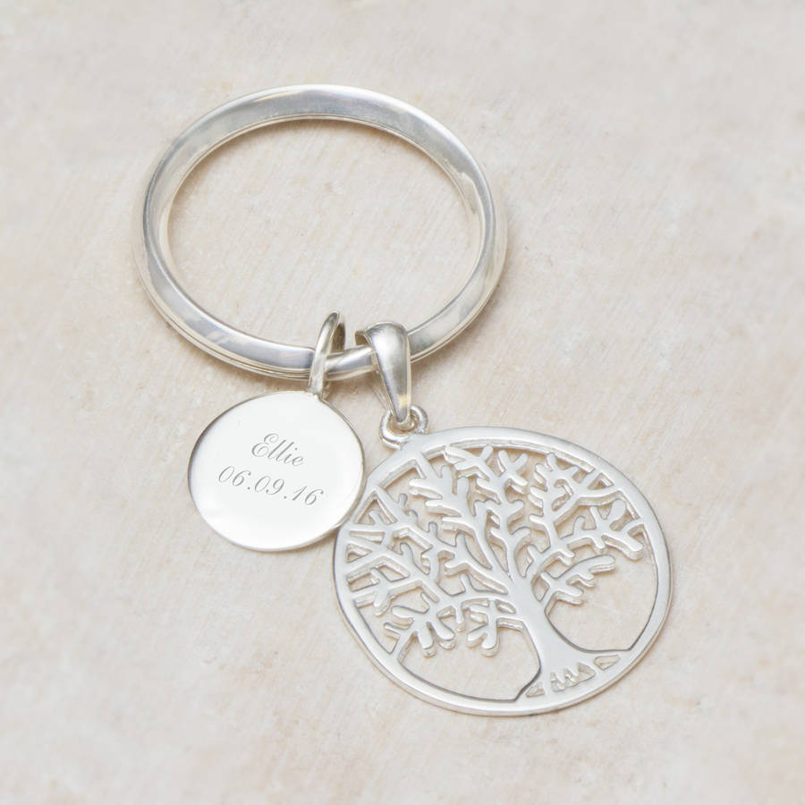 Heart Tree of Life Charm Tibetan Silver Key Ring Key chain Fob Keyring UK SELLER 