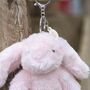 Katie The Plush Light Pink Bunny Keyring, thumbnail 2 of 2