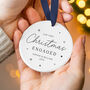 First Christmas Engaged Ornament Custom Names, thumbnail 1 of 7