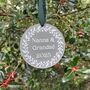 Personalised Grandparents Christmas Bauble Decoration 2025, thumbnail 3 of 5