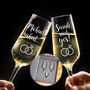 Pair Of Engagement Proposal Glass Champagne Flutes, thumbnail 1 of 5