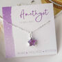 February Birthstone Amethyst Star Necklace, thumbnail 2 of 11