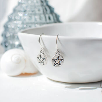 Silver Plated Starfish Earrings, 2 of 10