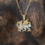 Welsh Dragon Pendant 18ct Gold On Silver, thumbnail 1 of 2