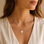 Silver Plated Mini Round Disc Necklace, thumbnail 1 of 6