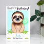 Personalised Sloth Relation Birthday Card, thumbnail 4 of 9