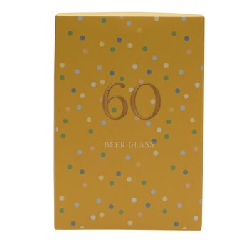 60th Birthday Keepsake Pint Beer Glass Gift, 4 of 4