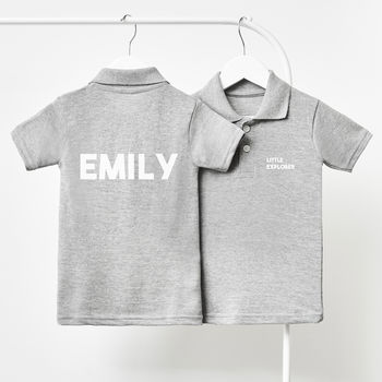 Baby Name Personalised Children's Polo Shirt, 2 of 3