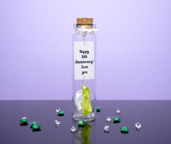 Personalised 12th Silk Anniversary Small Photo Keepsake Gift Rose, 2 of 3