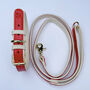Handmade Italian Leather Dog Puppy Lead In Red, thumbnail 5 of 6
