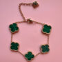 Four Leaf Clover Bracelet In Rainbow Of Colours, thumbnail 4 of 10