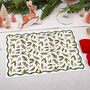 Christmas Placemats With Holly Foliage Design, thumbnail 1 of 3
