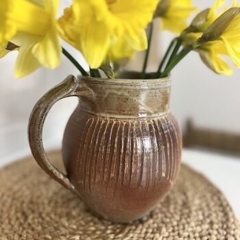 Vintage Brown Studio Pottery Stoneware Jug, 2 of 6