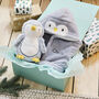 Personalised Penguin Robe And Soft Toy Gift Set, thumbnail 4 of 4