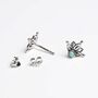 Sterling Silver Turquoise Dream Stud Earrings, thumbnail 5 of 6