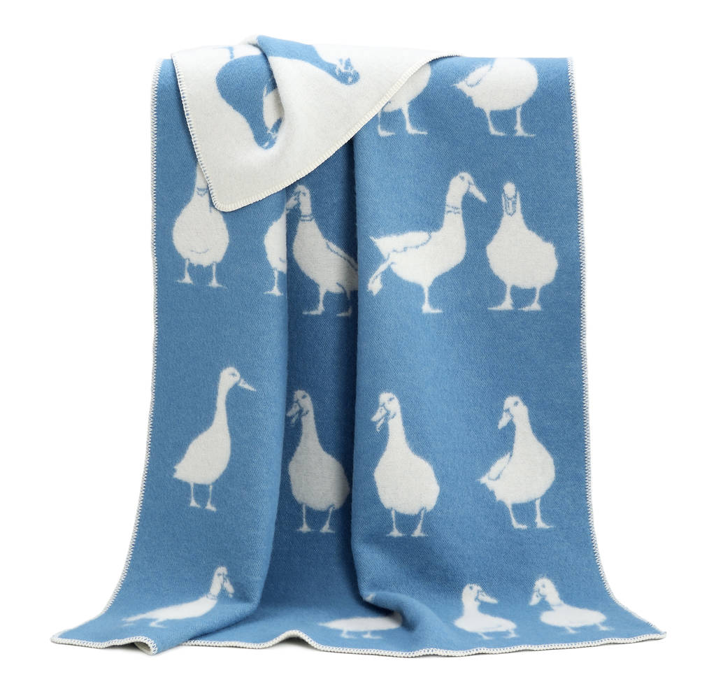 Duck Wool Blanket By Betty Boyns