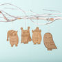 Bamboo Personalised Owl Christmas Decorations, thumbnail 1 of 2