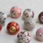 Vintage Style Ceramic Decorative Knobs Red Selection, thumbnail 2 of 10